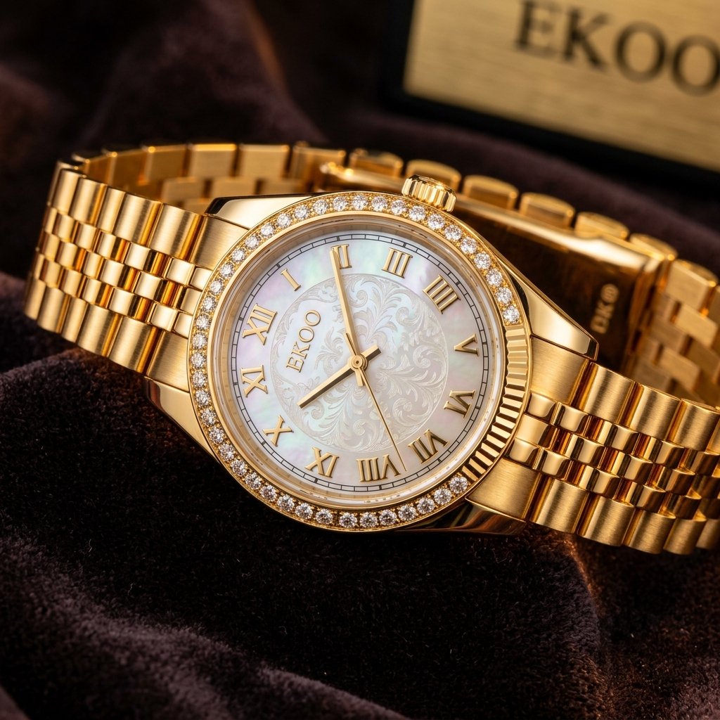 EKOO Mother-of-Pearl Guilloché 18K Gold Jubilee (Women's 31mm)